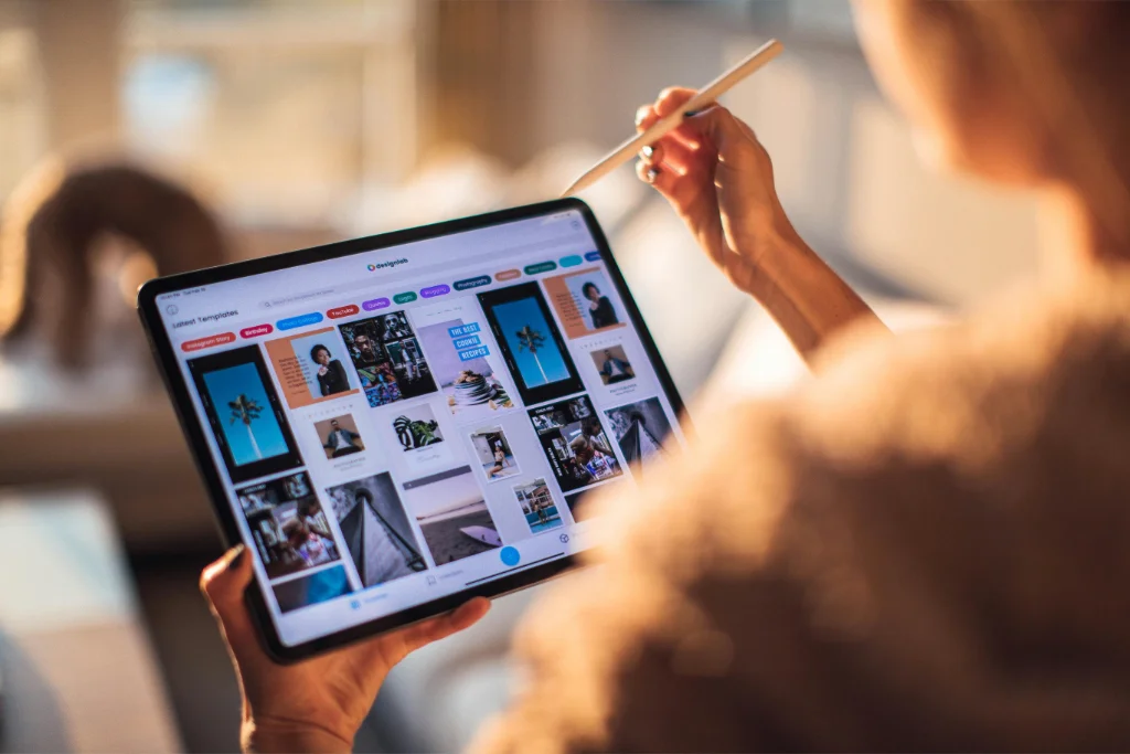 Data-rich digital application shown on a tablet